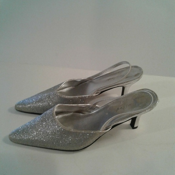 Frist Sight Silver Glittery Flats. - Picture 5 of 7